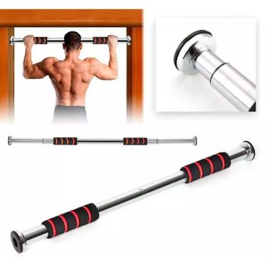 Imagem de Barra para Porta Exercícios De Flexão Treino Regulável 60 a 100Cm-Unissex