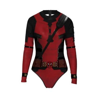 Imagem de Fantasia De Halloween Para Adultos Deadpool Wolverine, Maiô Impresso E