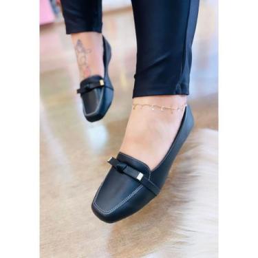 Imagem de Mocassim luxo laço nó linha clássica - Dlucca, Preto, 35