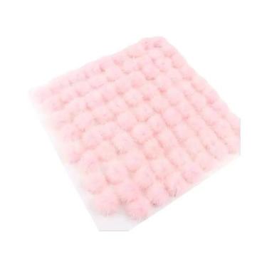 Imagem de Bolas De Pompom De Pele De Mink 25mm 30mm 40mm Para Costurar Em Chavei