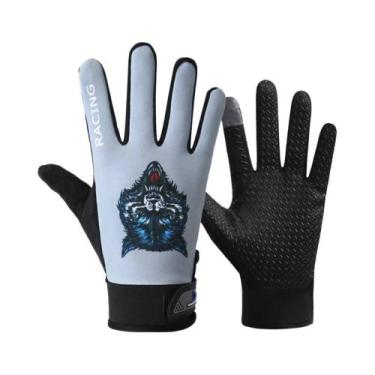 Imagem de Luvas De Ciclismo Masculinas Antiderrapantes Com Dedos Completos E Tel