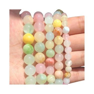 Imagem de Contas Redondas De Pedra Natural Calcedônia Jade 6/8/10mm Soltas Para 