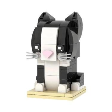 Imagem de Blocos De Montar BrickHeads Gato Smoking MOC Série Criativa De Animais