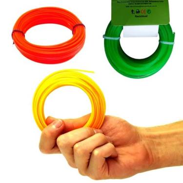 Imagem de 3 Fio De Nylon Para Roçadeira 2.4mm X 10m Perfil Quadrado - I.D.E.A.+P