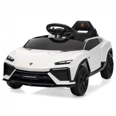 Imagem de Carro, Carrinho Elétrico 1 Assento, 12V, com Controle Remoto, Vel 3 km por hora, Idade 3, KIDZONE, Branco