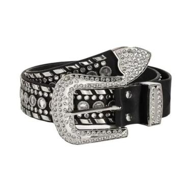 Imagem de Cinto Feminino Boho Y2K Com Rebites Cruzados, Design Versátil Para Ves