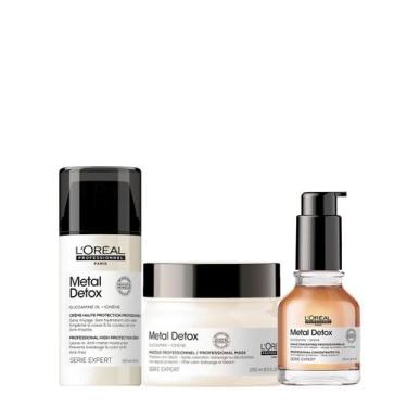 Imagem de Kit LOréal Professionnel Metal Detox Máscara Leave-in e Óleo (3 produt