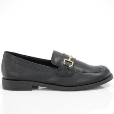 Imagem de Mocassim Feminino Sua Cia Preto Fivela Dourado-Unissex