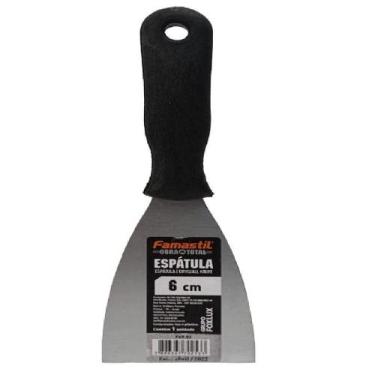 Imagem de Espátula De Aço Lisa Famastil Cabo Em Pvc 6cm