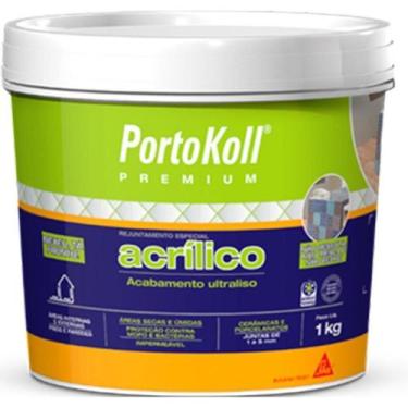 Imagem de Rejunte Acrílico Premium Marfim 1kg Portokoll