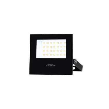 Imagem de Refletor Blumenau Led Play 30w Preto Bivolt 3000k Luz Amarela - BLUMEN