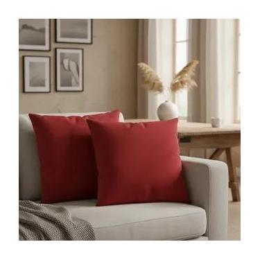 Imagem de Kit 02 Capas Almofada Suede Sortido Promoção Veludo Sala - Fama, Verme