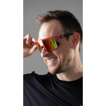 Imagem de Óculos HUPI Sprint Cristal Lente Vermelho Espelhado, Cristal, Vermelho