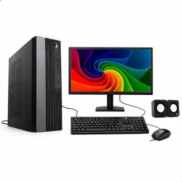 Imagem de Mini Desktop Intel Core I7, 16GB RAM, SSD 1TB, Windows 11, + Monitor 19" + Teclado + Mouse Sem Fio + Caixa De Som