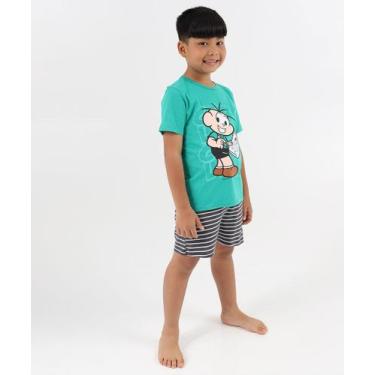 Imagem de Pijama Infantil Cebolinha Turma da Mônica Tam 4 a 12 Verde, Verde, 4
