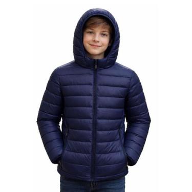 Imagem de Jaqueta Puffer Juvenil Meninos Com Bolsos Red Nose Com Ou Sem Capuz, M