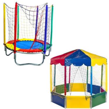 Imagem de Cama Elástica Pula Pula Trampolim 1,40m Piscina de Bolinhas Oitavada 2