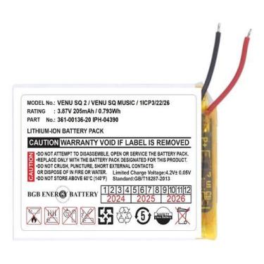 Imagem de Bateria Para Relogio Smartwatch Venu Sq 2 E Venu Sq 2 Music - GENERICA