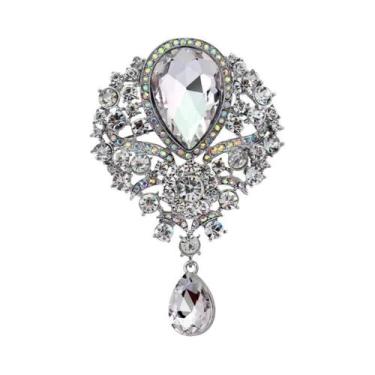 Imagem de Broche De Cristal Brilhante Para Homens E Mulheres, Joia De Moda Luxuo