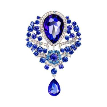 Imagem de Broche De Cristal Brilhante Para Homens E Mulheres, Joia De Moda Luxuo
