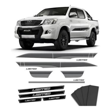 Imagem de Kit Adesivo Lateral Compatível Hilux SRV + Soleira - SPTS