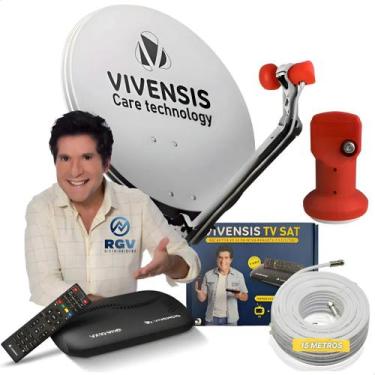 Imagem de Kit Antena Parabólica Receptor Vx10 Vivensis , Sathd, B1