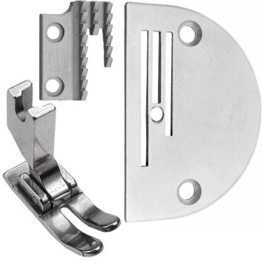 Imagem de Chapa Agulha 3 Carreira Dente Calcador Pesado Costura Reta - Evolvere