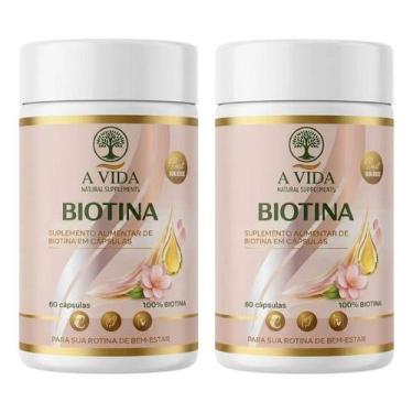 Imagem de Biotina 60 Capsulas A Vida Natural Supplements Kit 2 Uni Original