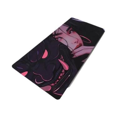 Imagem de Mouse Pad XXL Com Estampa De Máscara De Diabo Oni Em Preto E Branco, T