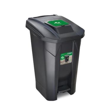 Imagem de LIXEIRA 60LTS PRETA C/RODA PEDAL TAMPA CLICK