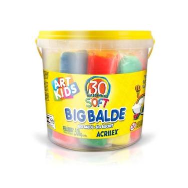 Imagem de Massinha De Modelar Soft Acrilex Balde Com 30un 1,5kg 