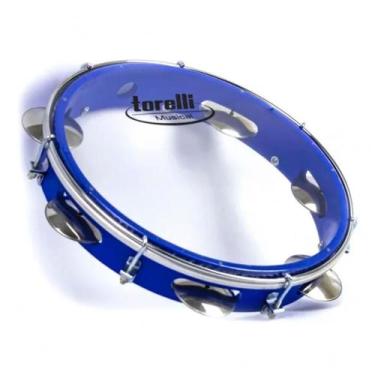 Imagem de Pandeiro TORELLI 10 polegadas azul pele cristal - tp348 azul