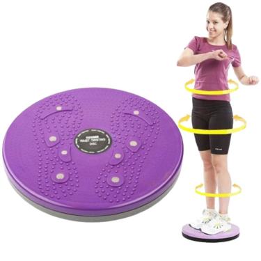 Imagem de Disco de Equilíbrio e Rotação para Exercícios Pilates Yoga Fisioterapia Base Texturizada 25cm Utibom