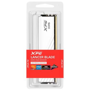 Imagem de Memória Ram Xpg Lancer Blade Ddr5 16gb 5600mhz Rgb Branco Adata para Alto Desempenho