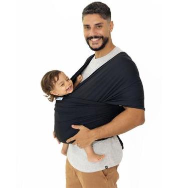 Imagem de Canguru Para Bebê Passeio Wrap Sling Até 16Kg Resistente Confortável P