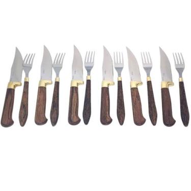 Imagem de Kit Churrasco e Mesa Arkhip Pepita Grill Seis 5'' Cabo Arkwood Caixa, 