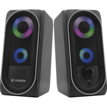 Imagem de Caixa de Som Fortrek Black Hawk Rgb 6W Rms com Conectividade Usb e P2 3,5mm Preto