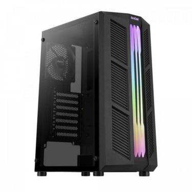 Imagem de Gabinete Gamer Prime Vidro Temperado Painel Frontal Rgb Lateral Transparente Preto Aerocool