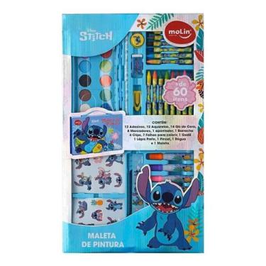 Imagem de Estojo Maleta De Pintura Infantil Stitch 31331 Azul - Molin - MOLIN DO