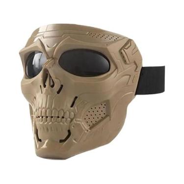 Imagem de Máscara Retrô De Caveira Para Motocicleta Harley, À Prova De Vento E P