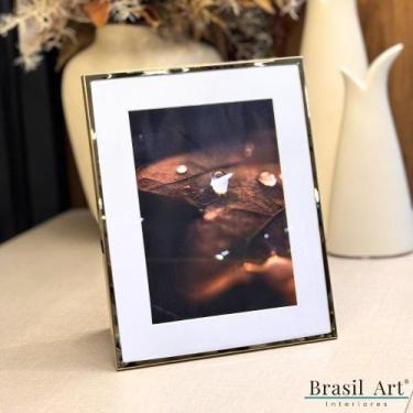 Imagem de Porta Retrato Inox Dourado 10x15cm - Wolff