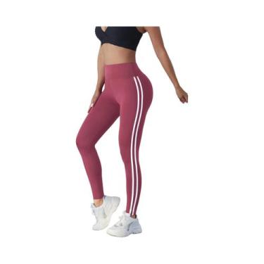Imagem de Leggings De Yoga E Corrida Para Mulheres Com Cintura Alta, Stretch Em 