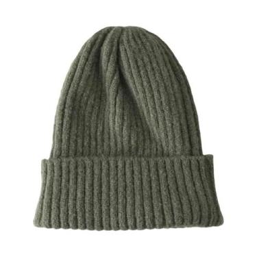 Imagem de Gorro Feminino De Inverno Em Tricô Quente E Macio Estilo Kpop Moderno 