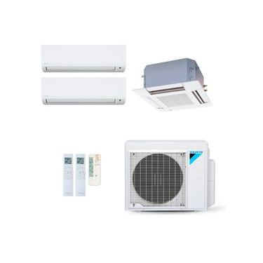 Imagem de Ar-Condicionado Multi Split Inverter Daikin 34.000 (1x Evap HW 9.000 + 1x Evap HW 18.000 + 1x Evap Cassete 4 Vias 20.000) Quente/Frio 220V