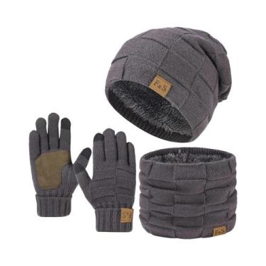 Imagem de Conjunto De Gorro, Cachecol E Luvas Térmicas De Inverno Para Homens 3 
