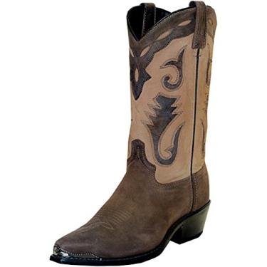 Imagem de Bota masculina Abilene Sage by Distressed Western bico fino marrom, Marrom, 12