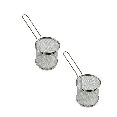 Imagem de Kit 2 Cesta P/ Servir Porções Fritas Frango Salgados Petiscos Restaurante Hamburgueria