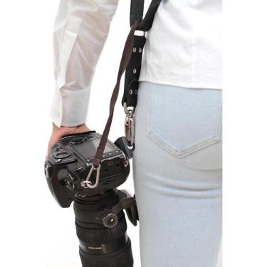 Imagem de Alça Dupla New Slim Em Couro Cameras Dslr Double Strap Preta