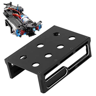 Imagem de Ferramenta de reparo de suporte de trabalho de reparo de carro RC resistente ao desgaste liga de alumínio Estação de trabalho de reparo de carro RC para 1/8 para 1/10 balanças de caminhão RC(Black)