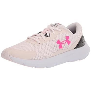 Imagem de Under Armour Girls Surge 3 Sneaker, Pink Note, 4.5 Big Kid